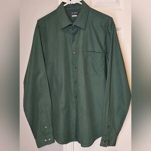 Van Heusen Men's Dark Green Casual Shirt